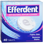 Efferdent Anti-Bacterial Denture Cleanser Tablets - 40 Ea