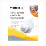 Medela 100% Cotton Washable Nursing Bra Pads, 4 ea