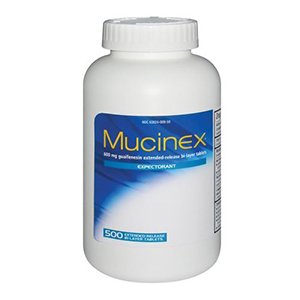 Mucinex Expectorant, Guaifenesin Extended-Release 600 mg Tablets, 500 ea